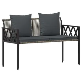 vidaXL Gartenmöbel-Set 4 Stk. Grau und Dunkelgrau Poly-Rattan