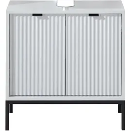 BASIC by Balculina Waschbeckenunterschrank in weiß matt), - Bad Unterschrank Badezimmerschrank BxHxT 60x60x32", (weiß B:60cm H:60cm T:32cm, Holzwerkstoff, Schränke, Waschbeckenunterschrank, Breite 60 cm, Tür L/R montierbar