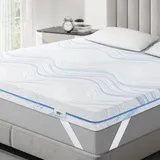 BedStory Topper 160x200cm H3 H4 aus 10cm Hoch Gel kaltschaum, Hart Matratzentopper für Bett Boxspringbett Schlafsofa Wohnwagen, Öko-TEX® Zertifiziert Matratzen Topper mit Waschbarer Bezug
