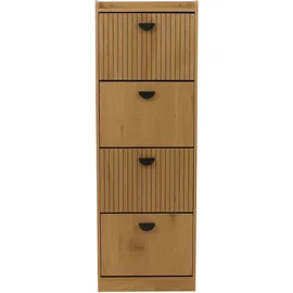 Mendler HWC-O39 50 x 148 x 24 cm 4 Klappen braun