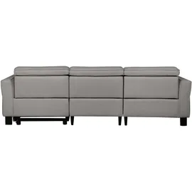 Home Affaire Ecksofa HOME AFFAIRE "Carpari, L-Form, 263 cm, manuelle o. elektrische Relaxfunktion", grau (hellgrau), B:263cm H:97cm T:179cm, Sofas, Ecksofa, USB A/C und Kopfteilverstellung, Topseller