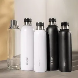 Brita Glasflasche für sodaTRIO Wassersprudler 1 l grau/transparent + 2er Pack