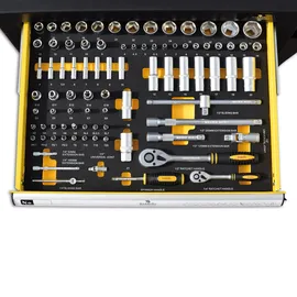 BAMATO Premium Werkstattwagen WORK-550 mit 348-tlg CrV Werkzeugset