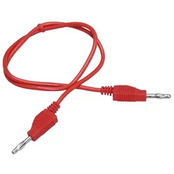 Messleitung, 1mm2, PVC, 2x 4mm Bananenstecker, 50cm, rot