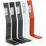 Metall Rückenlehnenhalterung für Sitz, Bank, Bett, Rückenlehne zum Anschrauben, 340x130x50 mm, Rohstahl mit Klarlack, 1 Stück, HLMR-01-0000