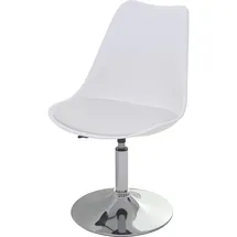 MCW MCW, Stühle, Vaasa T501, Stuhl Küchenstuhl, höhenverstellbar, Kunstleder ~ weiß, Chromfuß