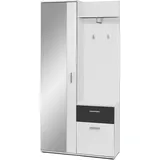 byLIVING Kompaktgarderobe Jakob 97 x 197 cm Weiß