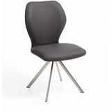 Niehoff Sitzmöbel Colorado Trend-Line Design-Stuhl Edelstahlgestell - Leder - Napoli anthrazit - 49,5