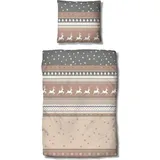 Traumschlaf Winterland beige 200 x 220 cm + 2 x 80 x 80 cm