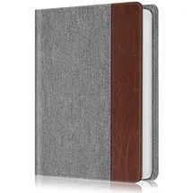 Fintie Fotoalbum 10 x 15 cm – 112 Fotos, Premium-veganes Ledereinband mit Druckknopfverschluss, tragbare Brieftaschen-Fotoalben, Denimgrau