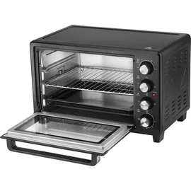 Steinborg Minibackofen Pizzaofen 35L mit Umluft 1600W schwar