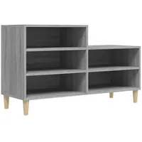 VidaXL Schuhregal Grau Sonoma 102x36x60 cm Holzwerkstoff