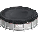 Aipwerer Poolabdeckung Rund für 366-428cm Pool | Pool Plane Ø432cm | Sommer & Winter Poolplane | 420D Oxford Reißfest | Abdeckplane für INTEX & BESTWAY Pools (Schwarze Ösen)