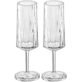 Koziol Club Superglas No.14 Champagnerglas 2er-Set
