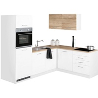 Held MÖBEL Winkelküche »Visby«, ohne E-Geräte, Winkel 240 x 180cm für Kühlschrank u. Geschirrspüler weiß