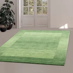 THEKO Wollteppich "Gabbeh Super, Handweb Teppich, Bordüre, reine Wolle, handgewebt", rechteckig, 9 mm Höhe, Schlafzimmer, Wohnzimmer, Esszimmer, auch als Läufer und Bettumrandung