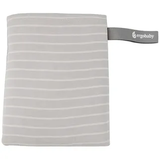 Ergobaby Babytragetuch für Neugeborene ab Geburt bis 11,3 kg, Aura Knit Tragetuch aus recycelten Stoffen, Elastisch und atmungsaktiv, Sling Wickeltuch unisex, Grey Stripes