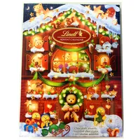 Teddy Lindt Lindor Adventskalender 170gr + Gratis Herz + Weihnachtsgrußkarte – Frohe Weihnachten 2023