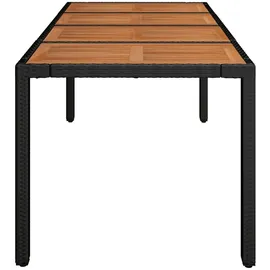 vidaXL Gartentisch mit Holzplatte 190 x 90 x 75 cm Schwarz