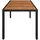 vidaXL Gartentisch mit Holzplatte 190 x 90 x 75 cm Schwarz