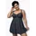 Ulla Popken Badekleid Damen Schwarz 56