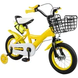 TESUGN Kinderfahrrad 12 Zoll, Fahrräder für Mädchen & Jugend Kinderrad ab 3-6 Jahre Kinder Fahrrad mit Aufbewahrungskorb