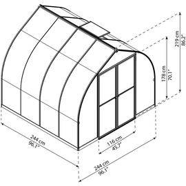 CANOPIA Bella Alu HKP 6 mm 6 m2 inkl. Fundament