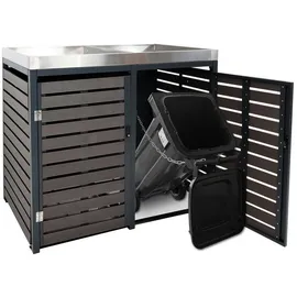 Proregal Mülltonnenbox 124 x 134 x 84 cm braun
