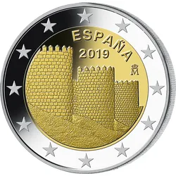Spanien 2019 2-Euro-Gedenkmünze 'Altstadt von Ávila'