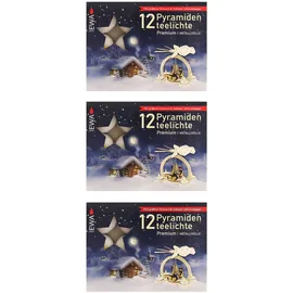 Ebersbacher Kerzenfabrik GmbH Pyramidenteelichter 12 St. weiß