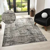 MY HOME Teppich MY HOME "Selin" Gr. 8, grau, B:300cm H:9mm L:400cm, Kunstfaser, Teppiche, Teppich, dezenter Glanz, Schrumpf-Garn-Effekt, im Vintage-Look, dichte Qualität