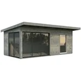 Palmako Gartenhaus Andrea Slide Plus Grau Tauchgrundiert 595 cm x 300 cm FSC®