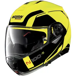 Nolan N100-5 Consistency N-Com Helm, schwarz-gelb, Größe XS für Männer