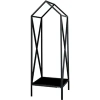 Holz4home® Holzaufbewahrung in schwarz