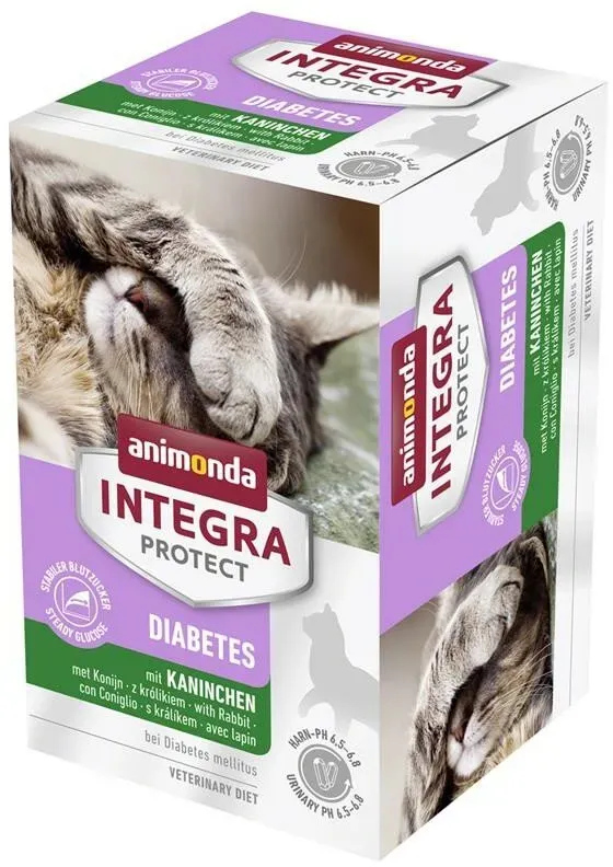 Animonda Integra Protect Cat - Schale Diabetes mit Kaninchen MP 8x a 6x100g