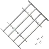 vidaXL Fenstergitter Verstellbar mit 4 Querstäben 1000-1500 mm