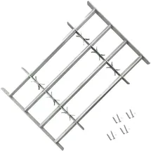 vidaXL Fenstergitter Verstellbar mit 4 Querstäben 1000-1500 mm