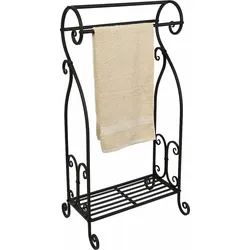 Ambiente Haus Handtuchhalter, (gedreht) 90 cm Ambiente Haus schwarz