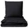 nyvi Bettwäsche Set DreamScience Renforcé Uni - Atmungsaktiv & Weich - 100% Baumwolle - Mit Reißverschluss Farbe:schwarz;Größe:155x220 + 80x80 cm schwarz
