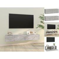 VidaXL TV-Wandschränke 2 Stk. Betongrau 100x30x30 cm Holzwerkstoff