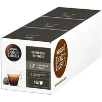 NESCAFÉ DOLCE GUSTO Espresso Intenso Kaffeekapseln 3er Pack 3 x 16 Kapseln