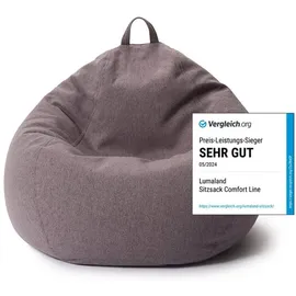 Lumaland 20727 Sitzsack Dunkles Grau Drinnen Oval