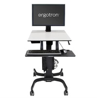 Ergotron WorkFit-C Single LD mobiler Steh-Sitz Arbeitsplatz bis 30"