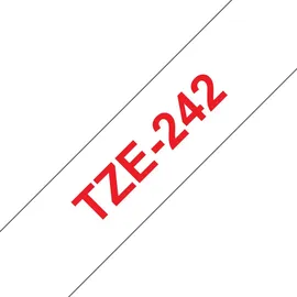 Brother TZe-242 rot/weiß