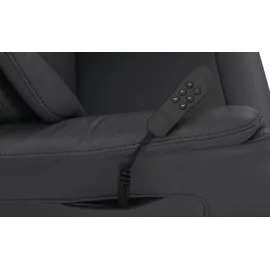 Hukla Relaxsessel Pascal Leder 83 x 105 x 90 cm Schwarz drehbar