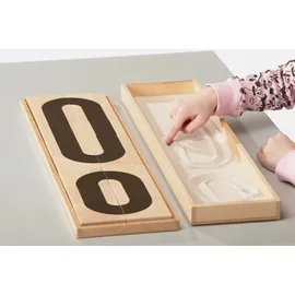 Pertra Sandkasten Grafomotorik-Sandbox Natur