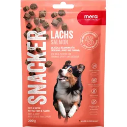 mera Snacker Lachs für Hunde | Unsere saftig soften Trainingssnacks | Hundesnacks | Lecker und gesund belohnen, trainieren und verwöhnen 0.2 kg