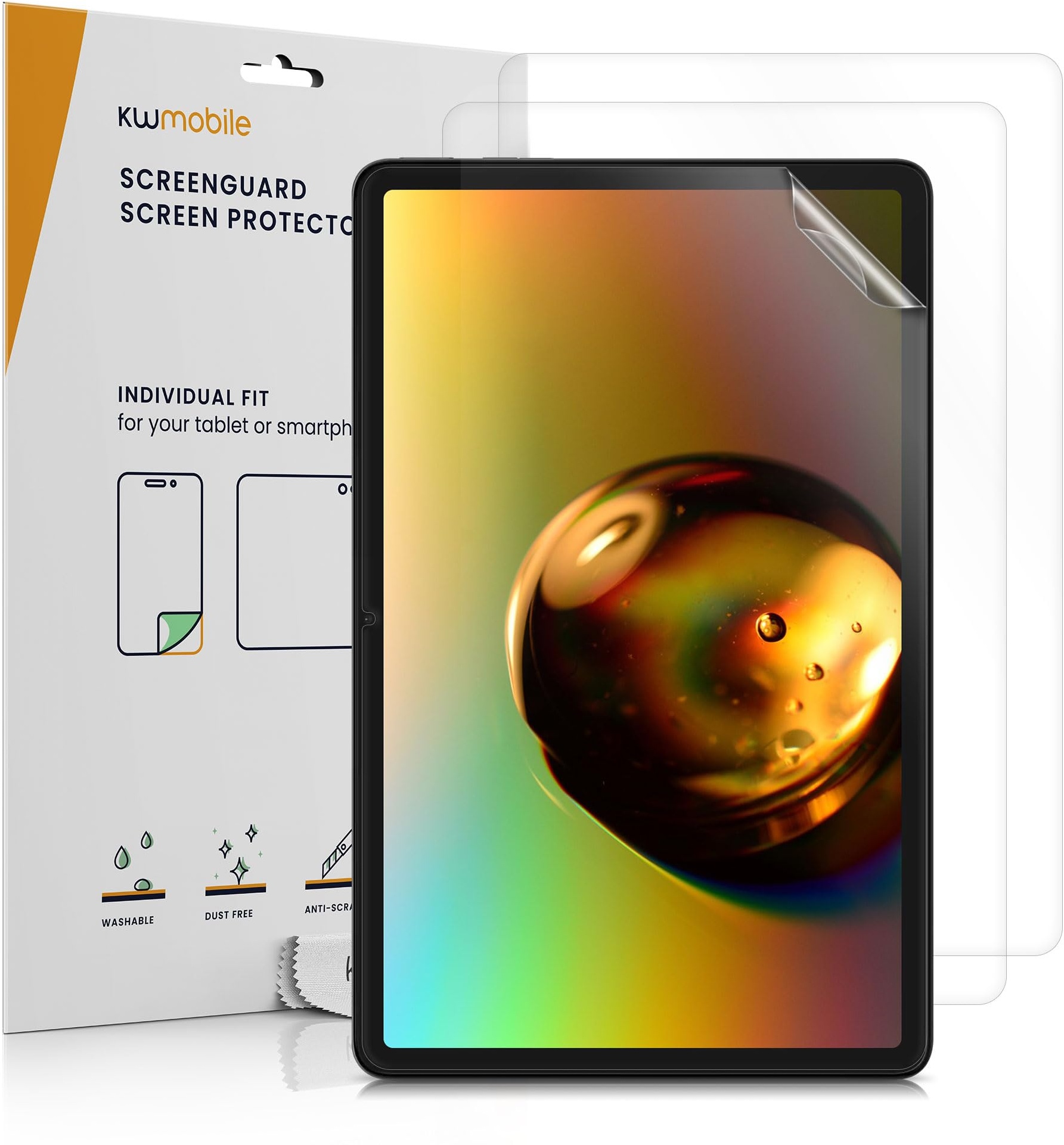 kwmobile 2X Tablet Schutzfolie kompatibel mit Amazon Fire Max 11 Folie - Full Screen Protector - Tablet Displayfolie entspiegelt
