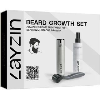 LAYZIN Beard Growth Microneedling Set - per una barba piu folta 250 ml