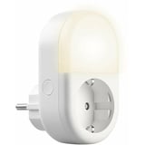 Luminea Home Control WLAN-Steckdose mit smartem LED-Nachtlicht, App & Sprachsteuerung, 16 A